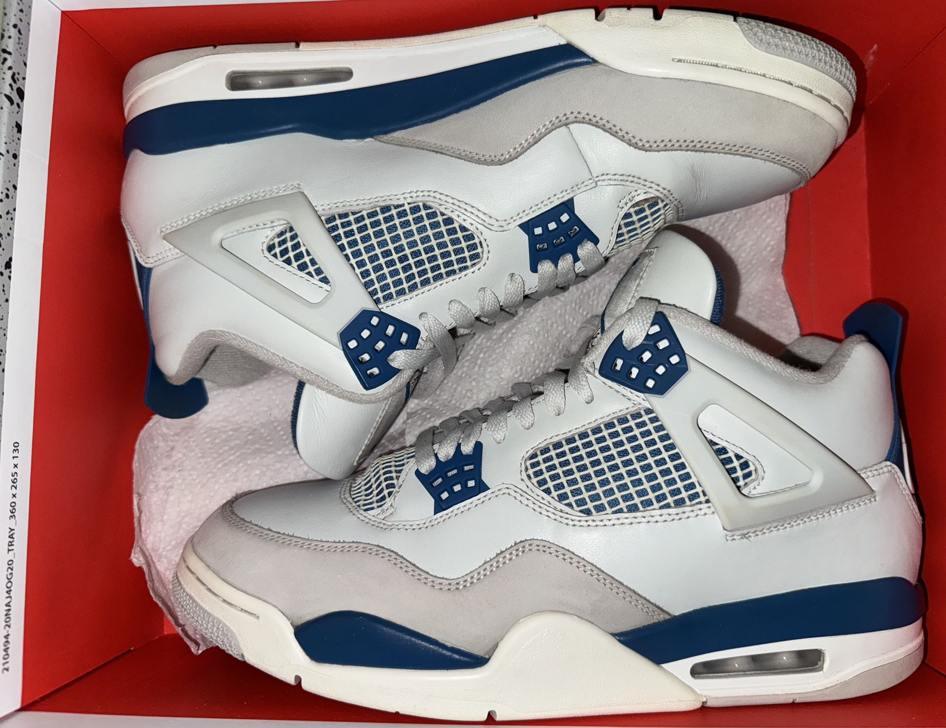 Military Blue Retro 4 Jordan Shoes Sneakers Size 12 Men’s 