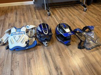 Dirtbike Helmets, And Chest Protectors
