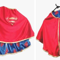 Super Girl Cape Costume Superwoman Cape Two-Sided Large