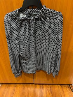 Adrianna Papell Black & White Printed Blouse