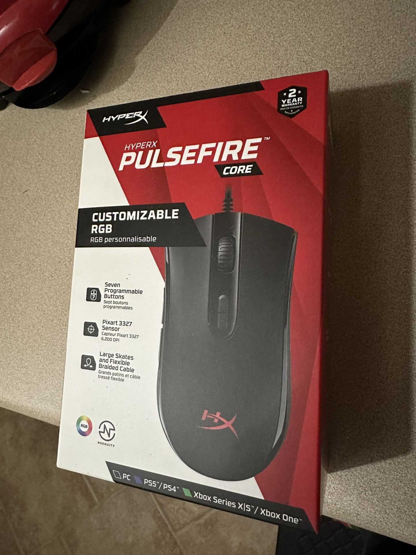 HyperX Pulsefire Core Gaming Mouse (New In Box)
