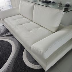 White Microfiber Couch