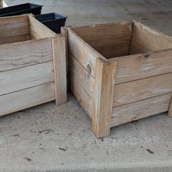 2 Cedar Wood Planter Boxes, Each $30