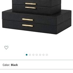 2 Pack Modern Jewekry Boxes