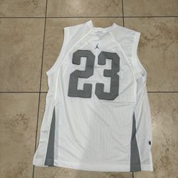 white and grey air jordan jersey
