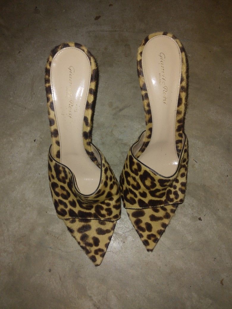 Rossi Cow Print Heels