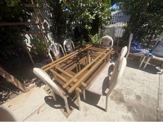 Glass dining table