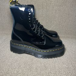 dr martens jadon patent leather black Men 7/Women 8