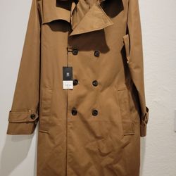 J FERRAR Trench Coat For Men's Size M NWT 
