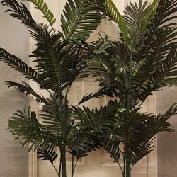 Betterhood 2 Pack Artificial Palm Tree, 5.2 Feet Tall Fake Trees With 20 Trunks, Potted Faux Plant For Indoor Outdoor, Modern Decor For Home, Office, 