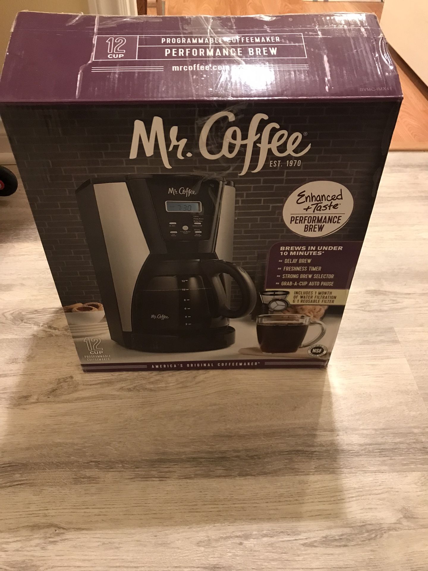 Mr. Coffee Coffee Maker is a 12 cup filter coffee machine