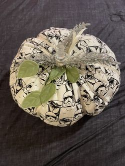 Star Wars storm trooper, plush handmade pumpkin
