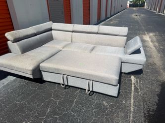 Sofa modular Gris con ottoman gray