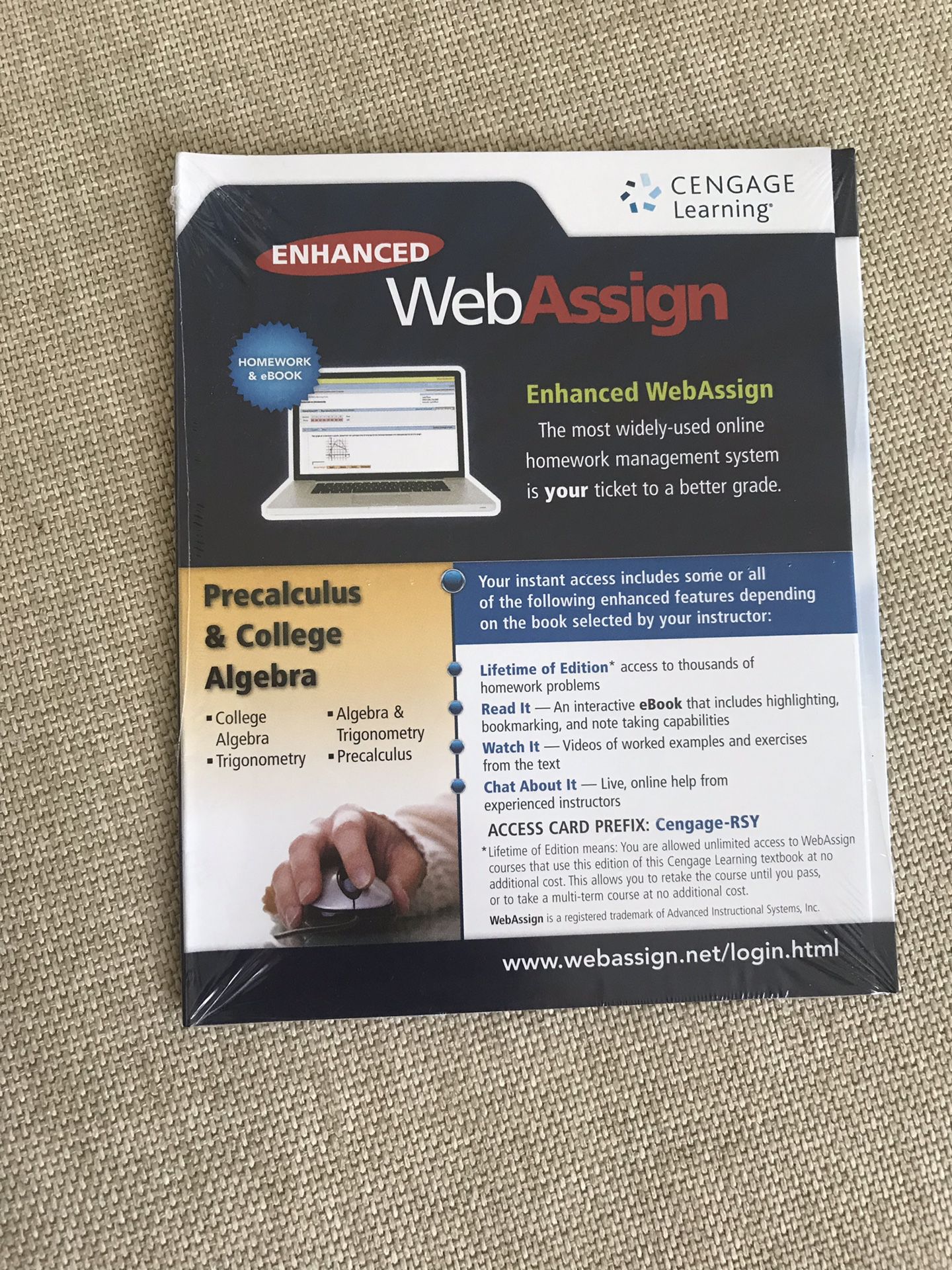 Webassaign course code