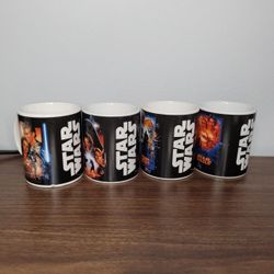 Vintage Star Wars Movie Mugs - set of 4 for Sale in Startex, SC