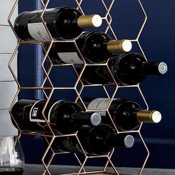 Crate & Barrel 11-Bottle Copper Wine Rack