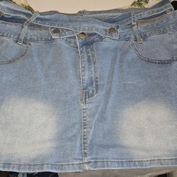 Denim Mini Skirt $13 OBO