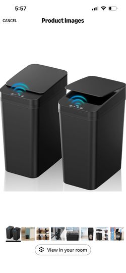 2 Pack 2.2 Gallon Automatic Touchless Garbage Can