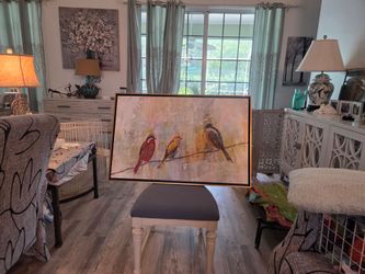 Beautiful Birds on branch stunning text measurements  wired back gold frame pd over 200 a few years ago redecorate my home ask 125 ono great accent pi
