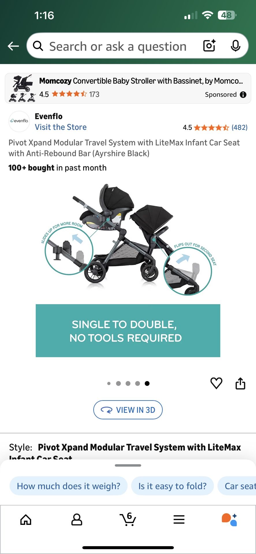 Evenflo Double Stroller 
