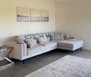 Gray L shaped couch