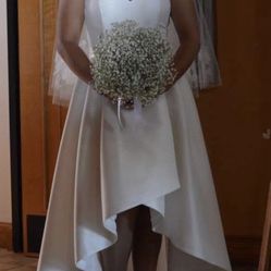 Wedding dress + belt + veil 