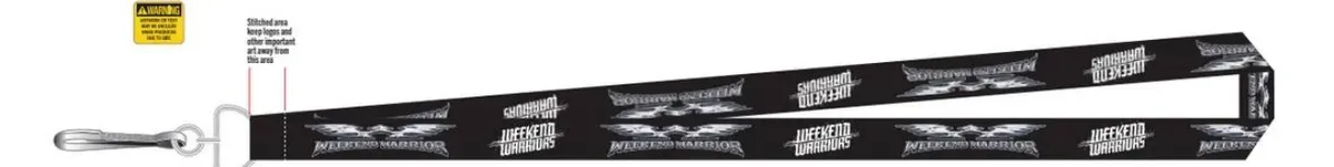 Black Weekend Warrior Lanyard
