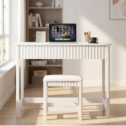 Modern Desk With Drawers With Stool