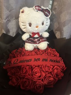 Eternal Red Rose Hello Kitty Bouquet