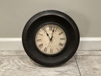 Vintage Style Oil Rubbed Bronze Wall Clock 12 Inch