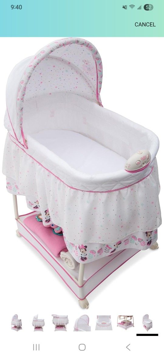 New Minnie Mouse Gliding Bassinet