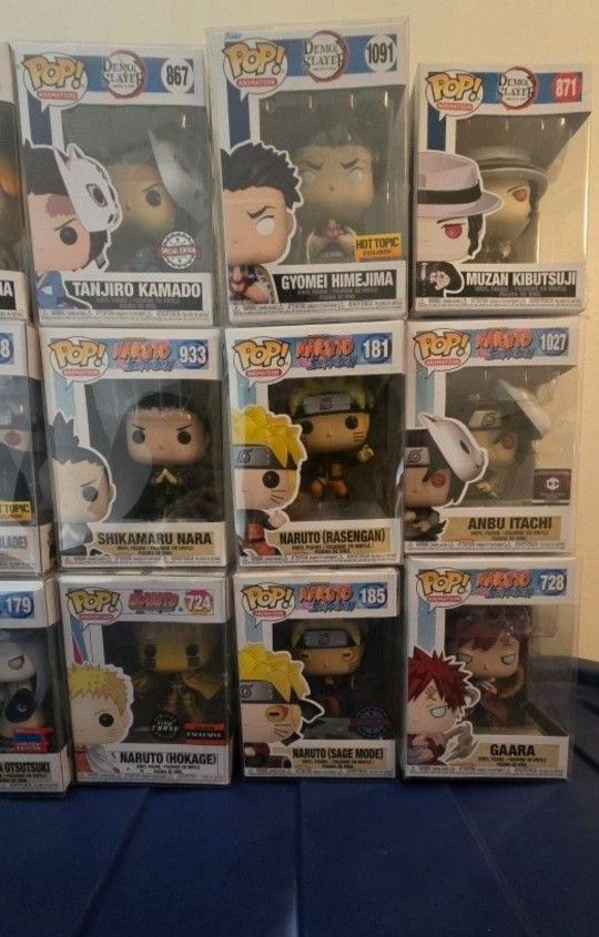 Funko Pop Lot Anime Naruto Demon Slayer