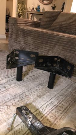 Black Metal Sofa Leg Brackets Set