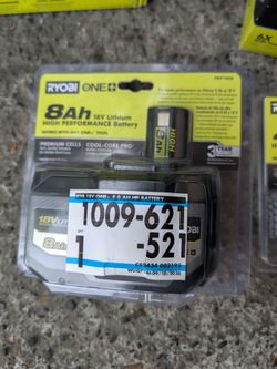 Ryobi ONE+ 18V 8Ah Lithium Battery 120.00 obo
