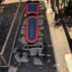 Weider decline Incline Flat Bench N Weights.