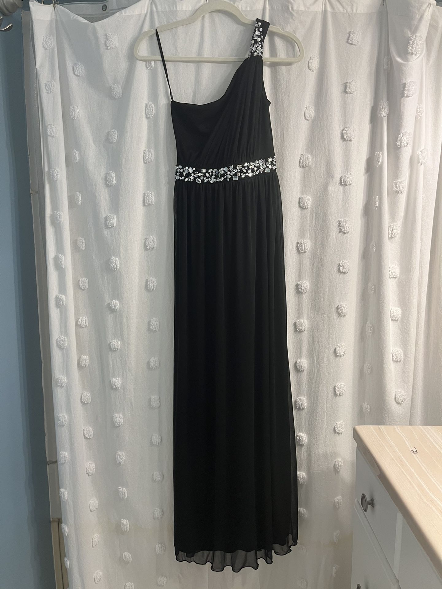 Black One Shoulder Prom Dress