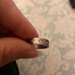 Stainless Steel Wedding Band Size 6.5 
