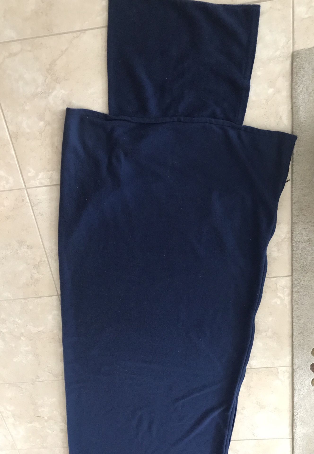 Navy fleece travel camping blanket sleeping bag liner