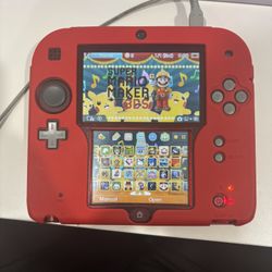 Nintendo 2Ds ( Clear Red Version) 128 Gb 