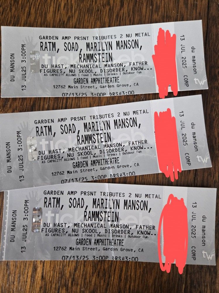 Garden Amp Concert Tickets