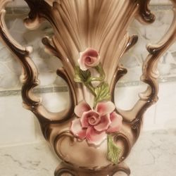 Capodimonte Italian Porcelain Bisque Rose. LG 