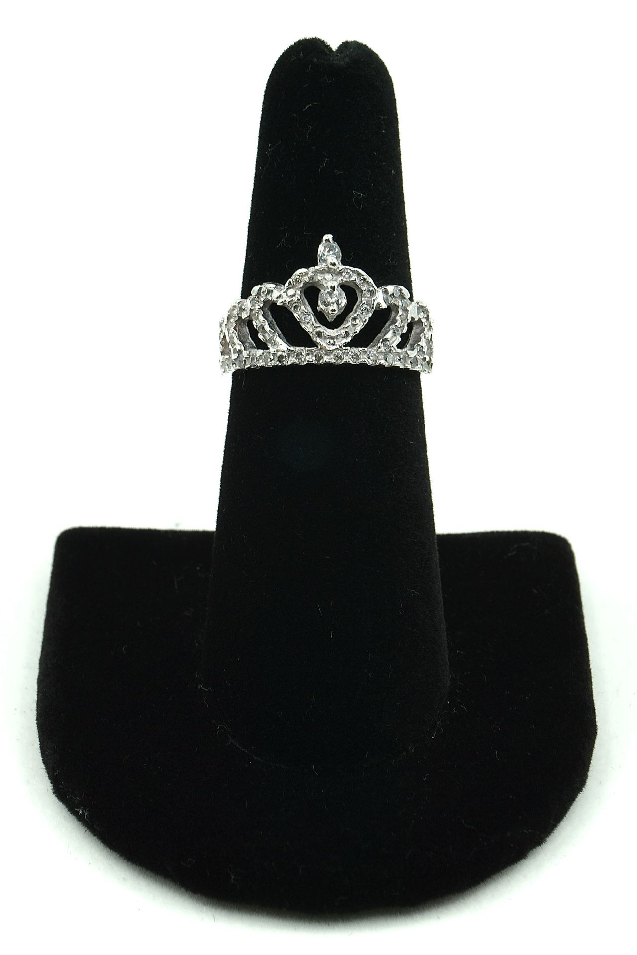 925 Sterling Silver Princess Tiara Ring
