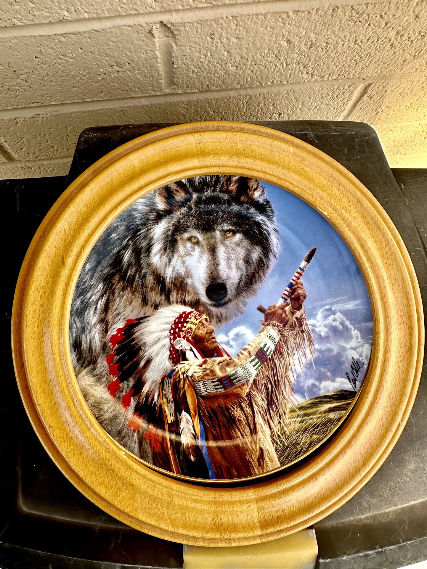 “Summoning Of the Wolf Spirit”  Collector Plate 
