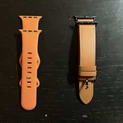 Apple Watch bands, leather and rubber, 42mm
