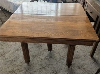 Oak table and 4 chairs