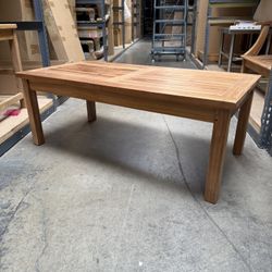 New Solid Teak outdoor 2x4’ Coffee Table.