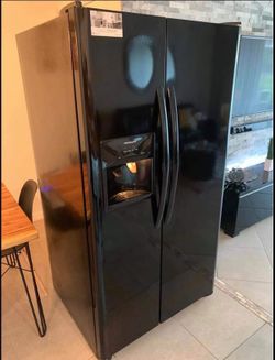 Black Side-by-Side Refrigerator