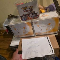 Pokémon tcg booster box acrylic case magnetic destined rivals prismatic evolution hidden Fates evolving skies 30th anniversary ascended heroes