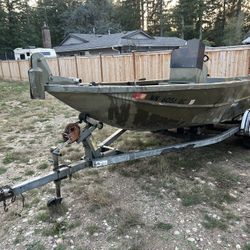 17’ Aluminum Jet Inboard Fishing Boat