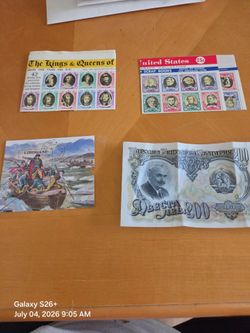 Postage stamps and books